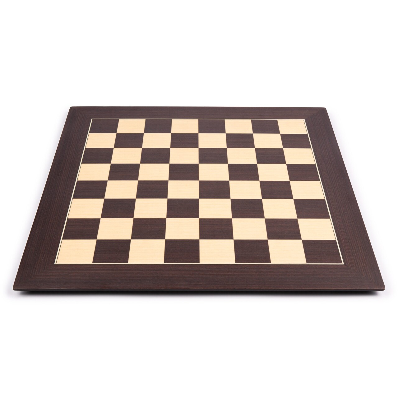 WE Games Deluxe Wenge Wood Chessboard with Storage Box - Handmade in Spain, 20 in.